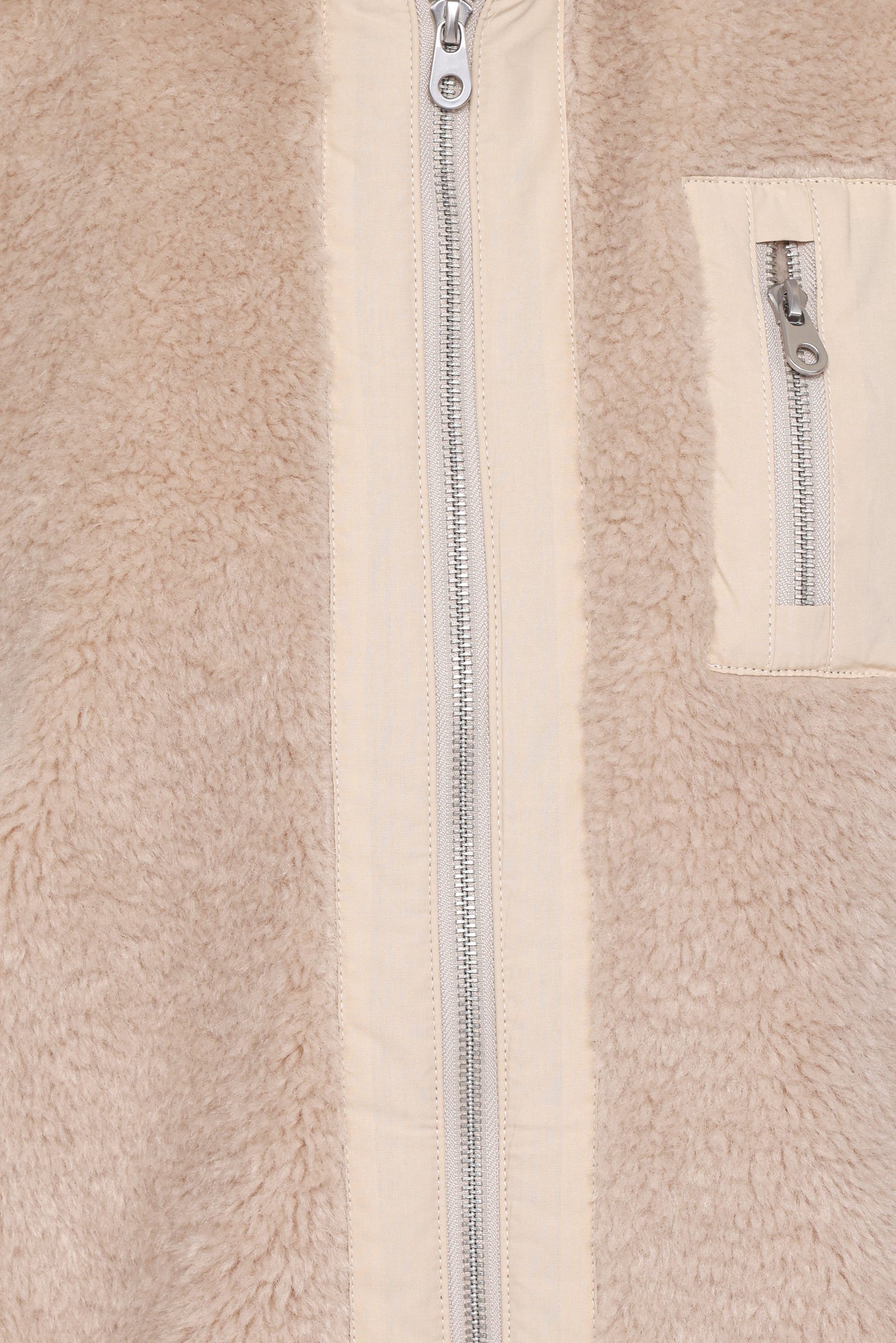 Branda | Chaqueta Sherpa con Cremallera - Beige