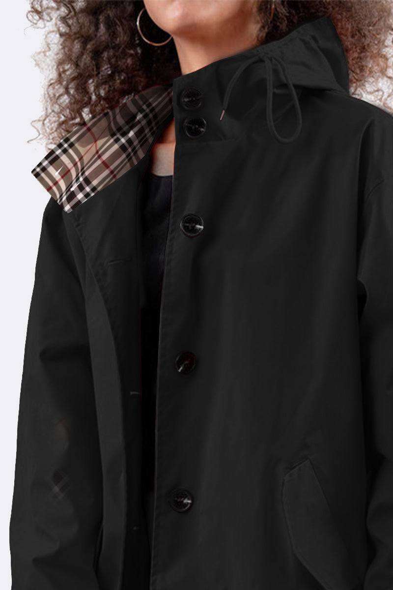 LUXE BLACK WATERPROOF WINDBREAKER