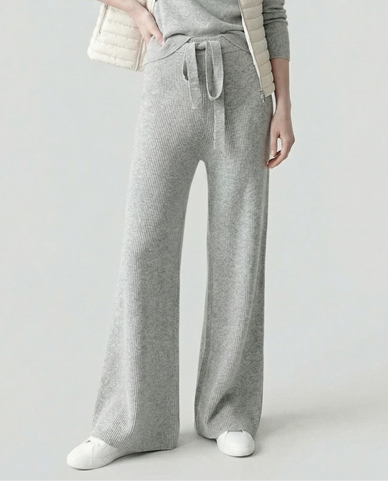 Wide Leg Knit Trousers