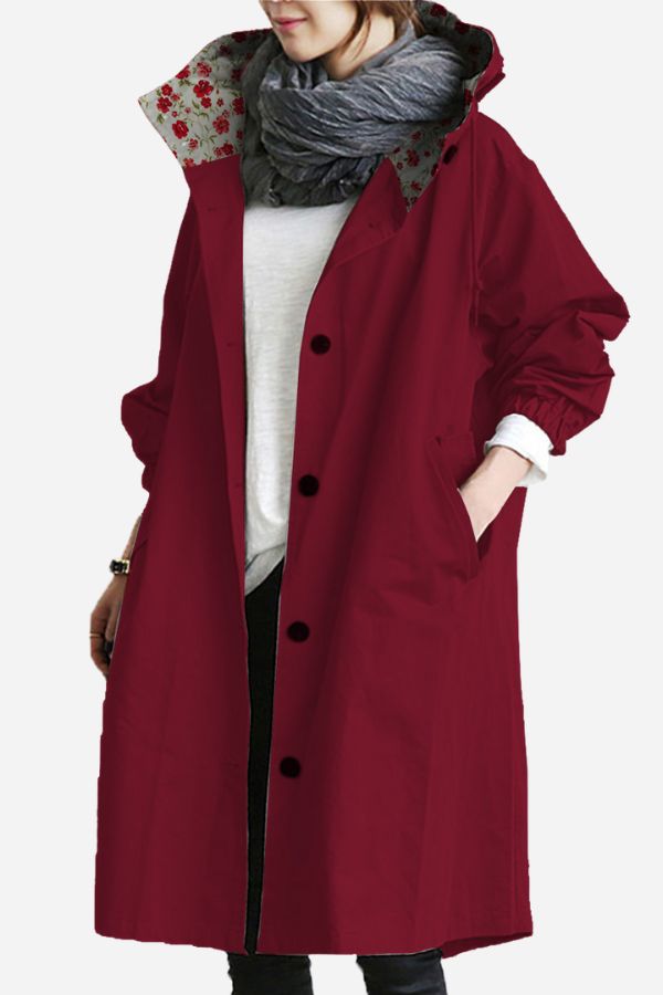 BURGUNDY BLOSSOM WINDBREAKER