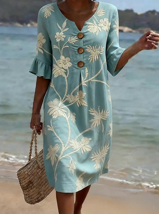 Manar - Vestido informal de mujer con estampado floral
