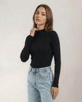 The Sable Mock Neck Top