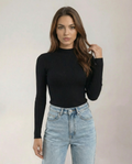 The Sable Mock Neck Top