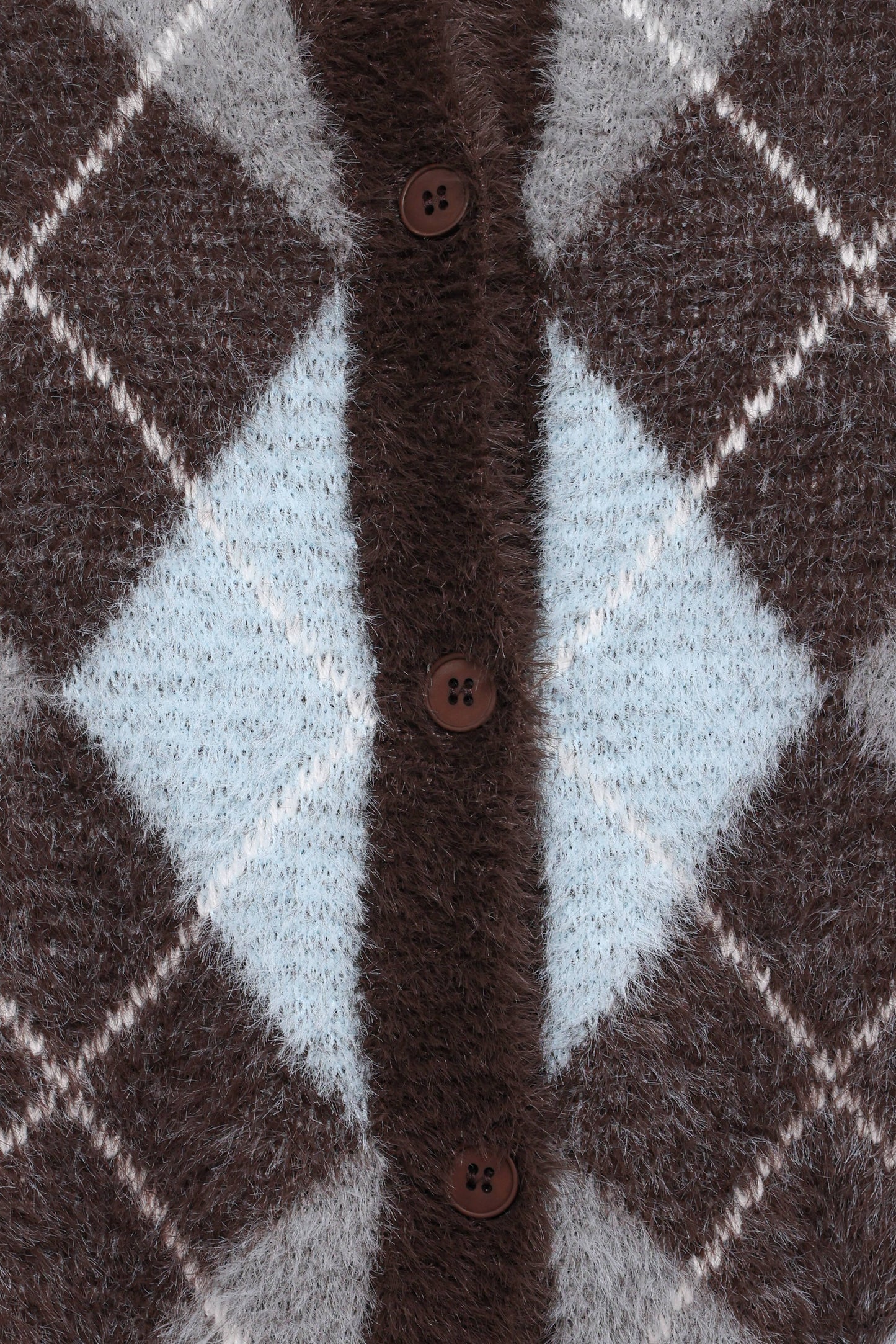 Fionna | Cardigan con Botones Estampado - Azul y Café