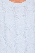 Fleming | Sweater Cable Knit Cuello Alto - Azul Claro