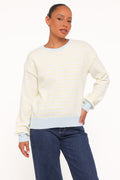 Gloria | Sweater Relajado a Rayas - Amarillo