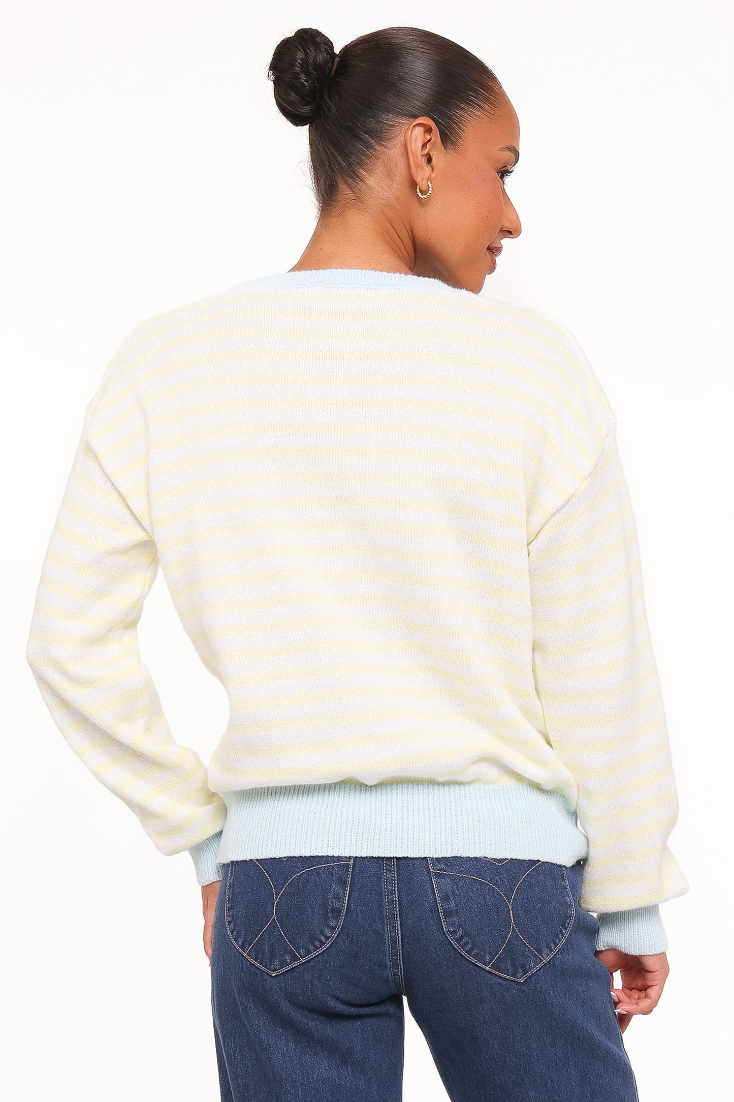 Gloria | Sweater Relajado a Rayas - Amarillo