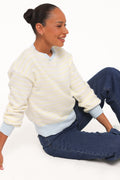 Gloria | Sweater Relajado a Rayas - Amarillo