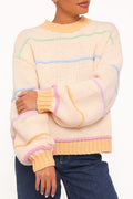 Hamilton | Sweater Texturizado a Rayas - Crema Multicolor