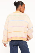 Hamilton | Sweater Texturizado a Rayas - Crema Multicolor