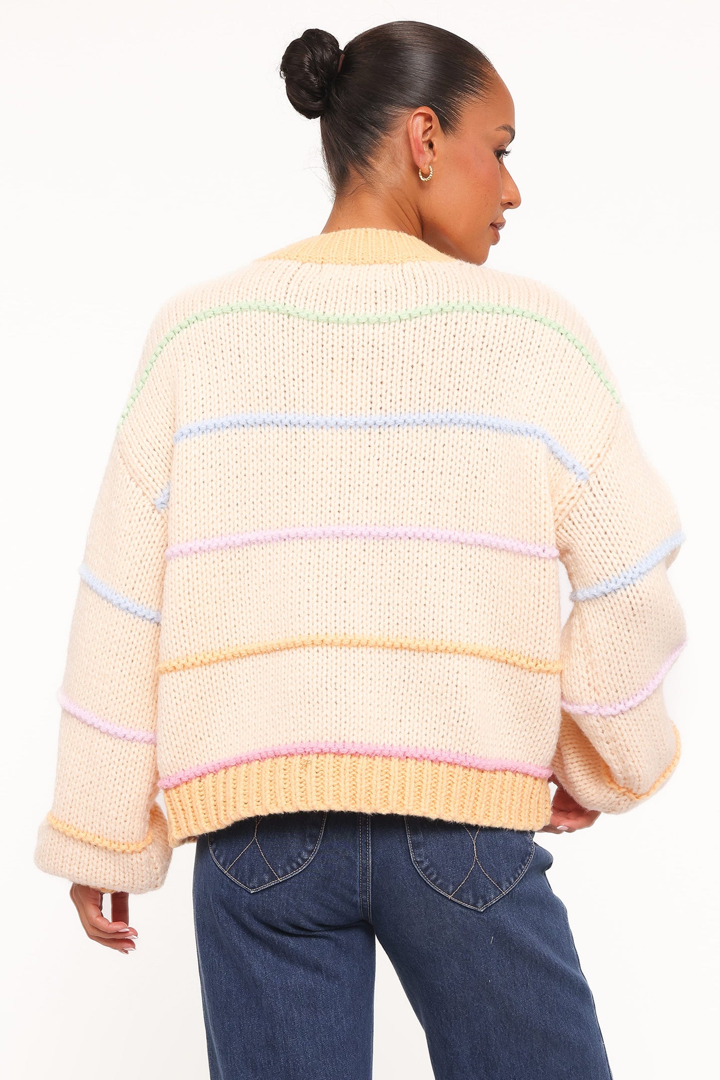 Hamilton | Sweater Texturizado a Rayas - Crema Multicolor