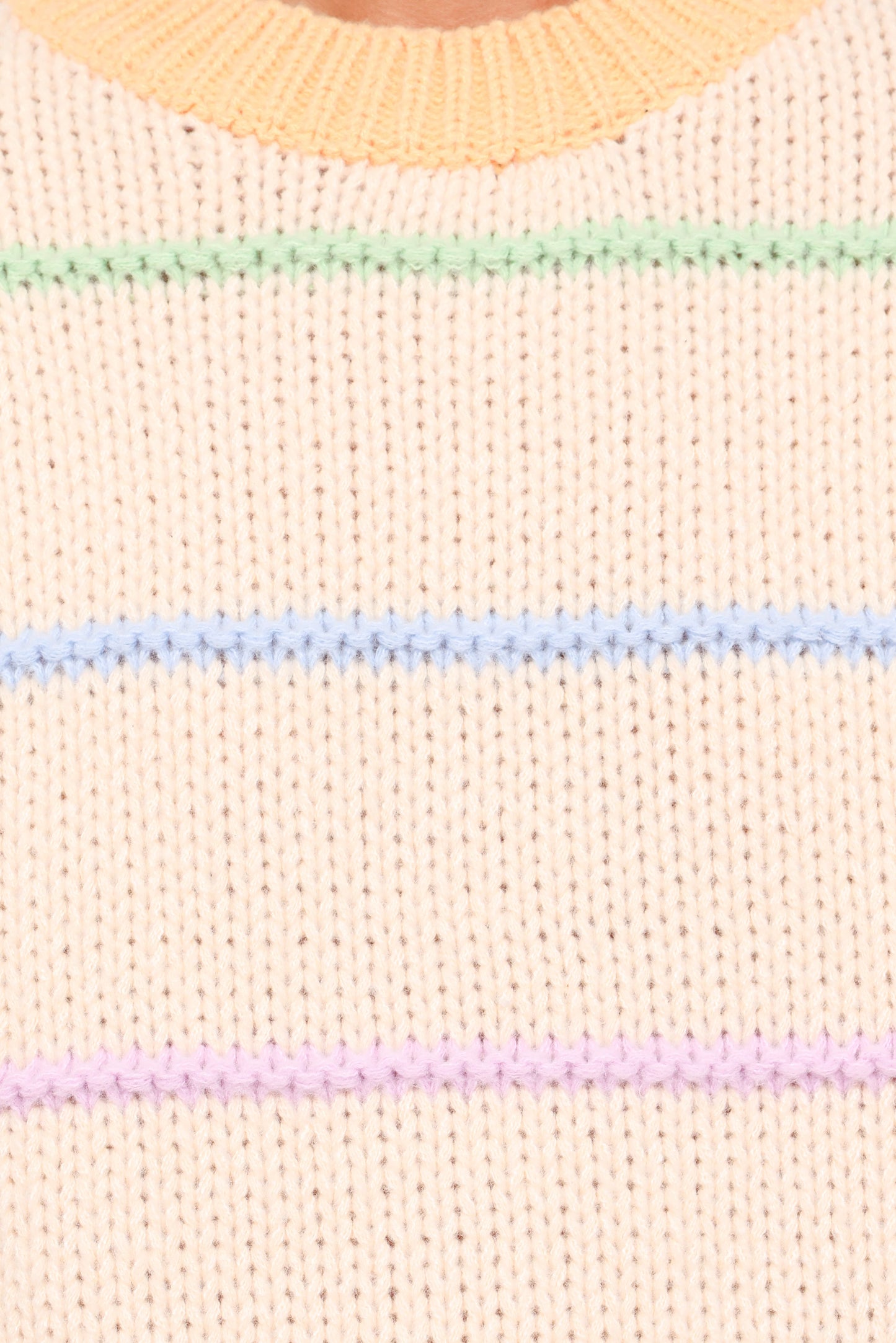 Hamilton | Sweater Texturizado a Rayas - Crema Multicolor
