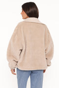 Branda | Chaqueta Sherpa con Cremallera - Beige