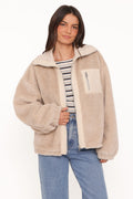 Branda | Chaqueta Sherpa con Cremallera - Beige