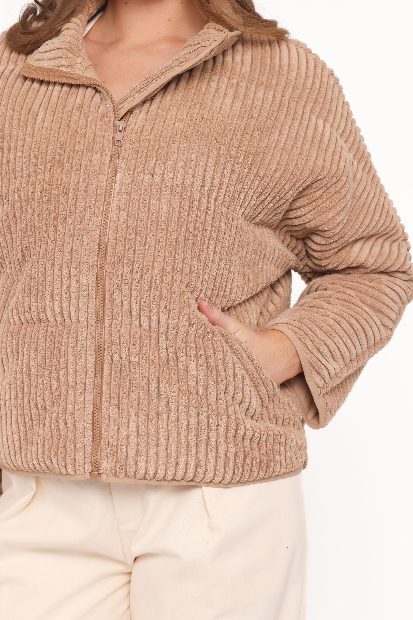 Meldon | Chaqueta Teddy Peluche - Café