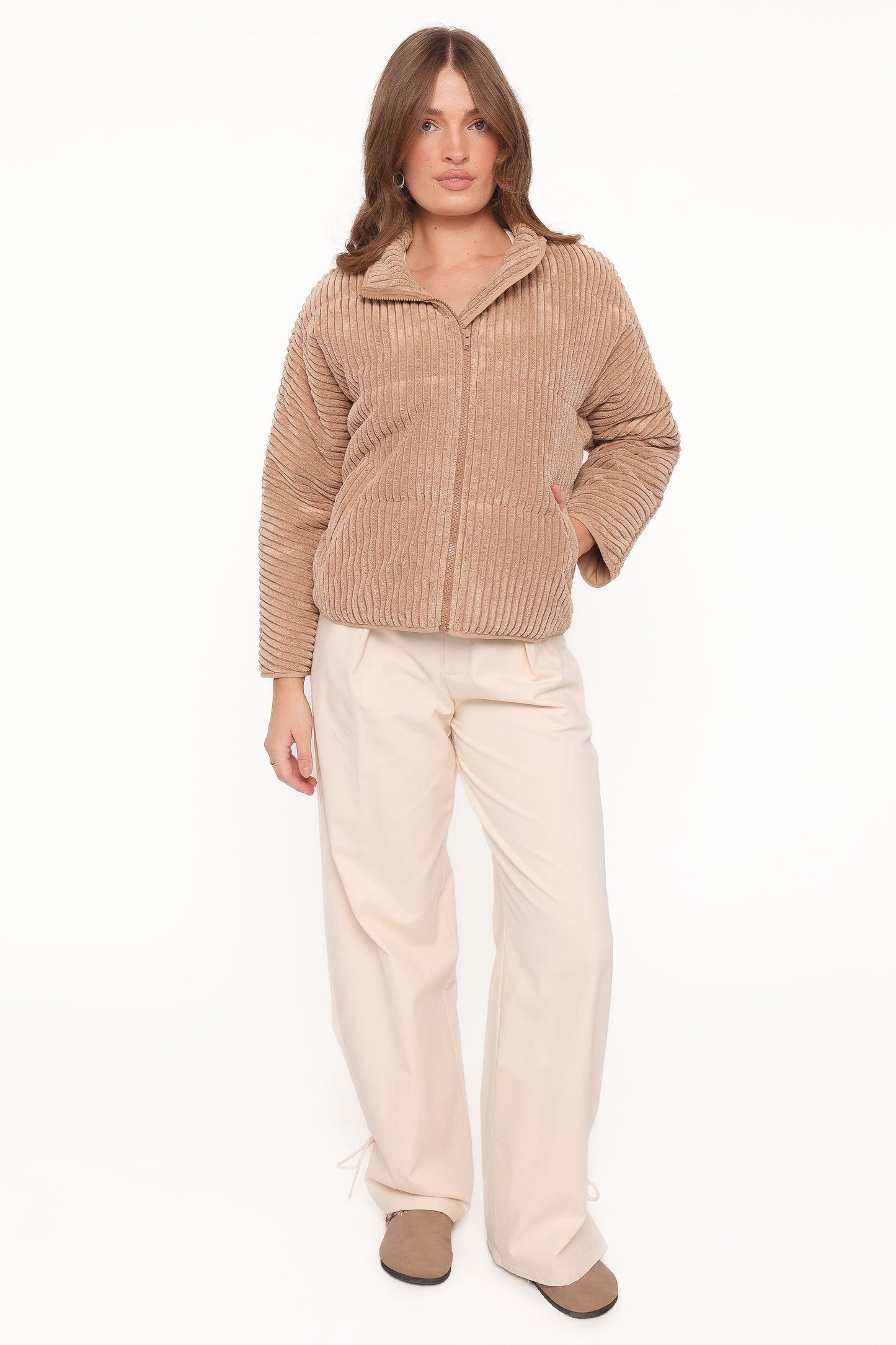 Meldon | Chaqueta Teddy Peluche - Café