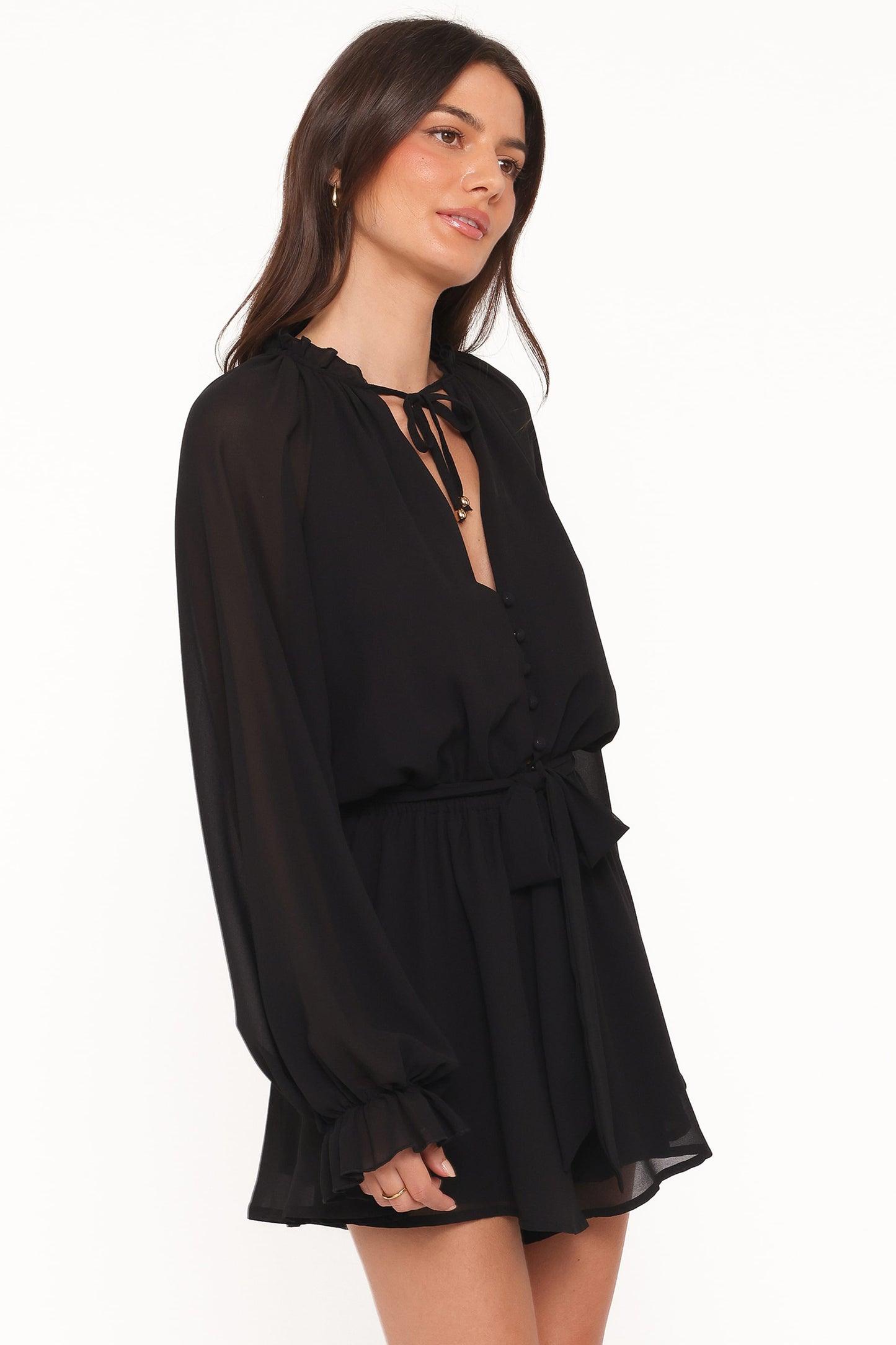Michelle | Mono Elegante Escote en V - Negro