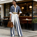 Atenas ™ | Conjunto de Camisa y Pantalones Anchos